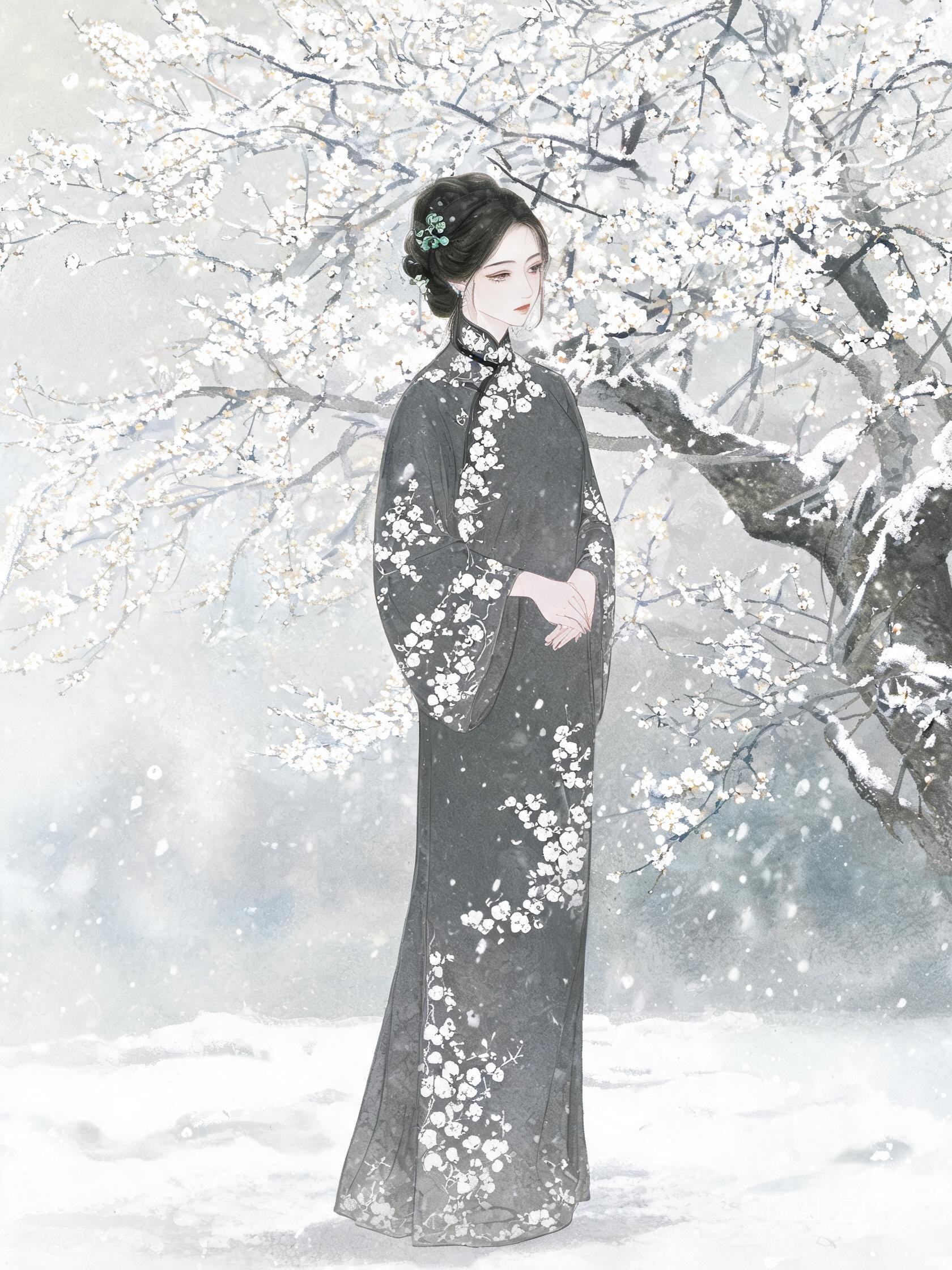 墨梅傲雪