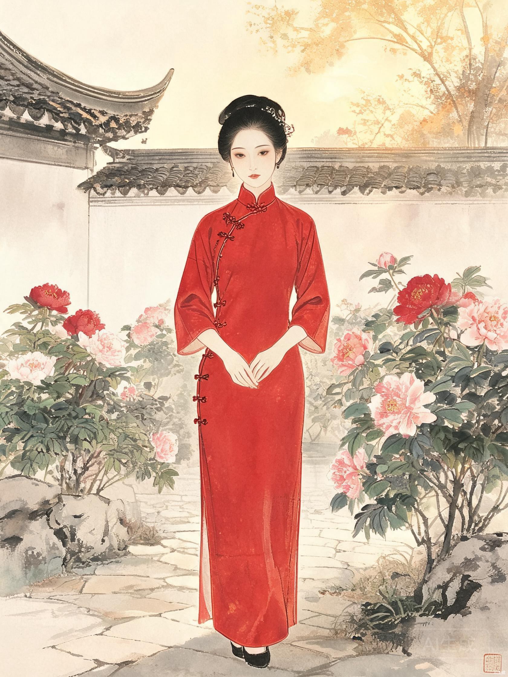 经典正红