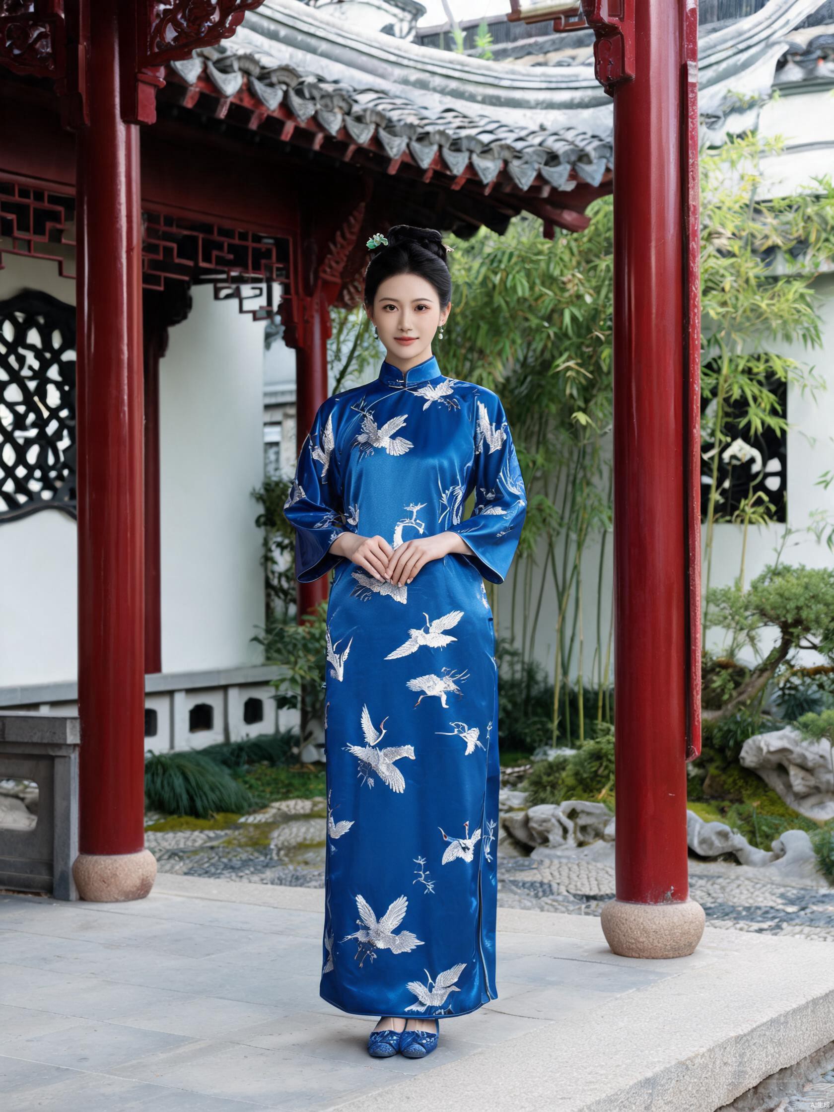 宝蓝仙鹤